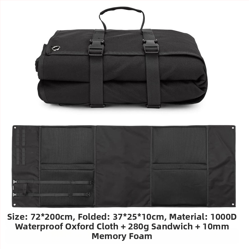 Āra aprīkojuma pārnēsājamais paklājiņš motociklu kempinga piknika paklājiņš saliekams ūdensizturīgs un mitrumizturīgs taktiskās apmācības maskēšanās šaušanas paklājiņš