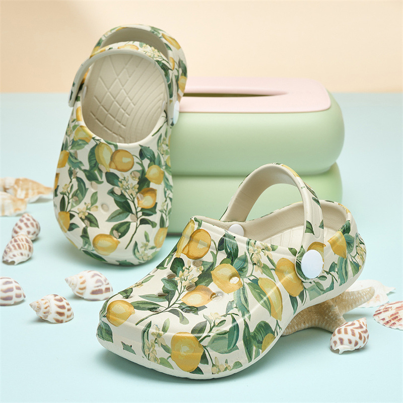 Трансгранични пещерни обувки за момичета, нови леки вътрешни, неплъзгащи се детски 3D изцяло принтирани плажни сандали и чехли