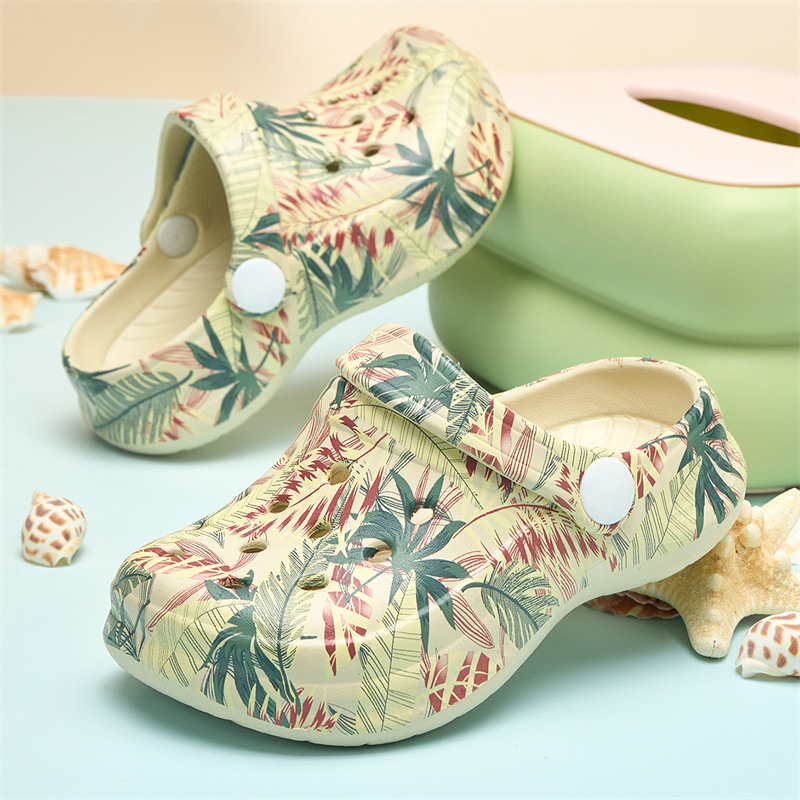 Трансгранични пещерни обувки за момичета, нови леки вътрешни, неплъзгащи се детски 3D изцяло принтирани плажни сандали и чехли