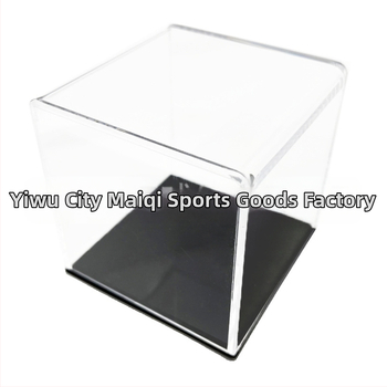 Skaidri akrilinė beisbolo dėžutė, atspari drėgmei ir dulkėms, teniso golfo dėžutė, kolekcinė beisbolo dėžutė