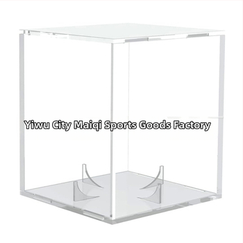 Skaidri akrilinė beisbolo dėžutė, atspari drėgmei ir dulkėms, teniso golfo dėžutė, kolekcinė beisbolo dėžutė