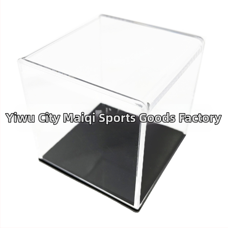 Прозрачна акрилна бейзболна кутия, влагоустойчива и прахоустойчива кутия за тенис голф, колекционерска кутия за бейзбол