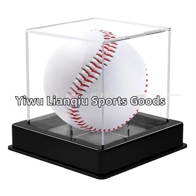 Прозрачна акрилна бейзболна кутия, влагоустойчива и прахоустойчива кутия за тенис голф, колекционерска кутия за бейзбол