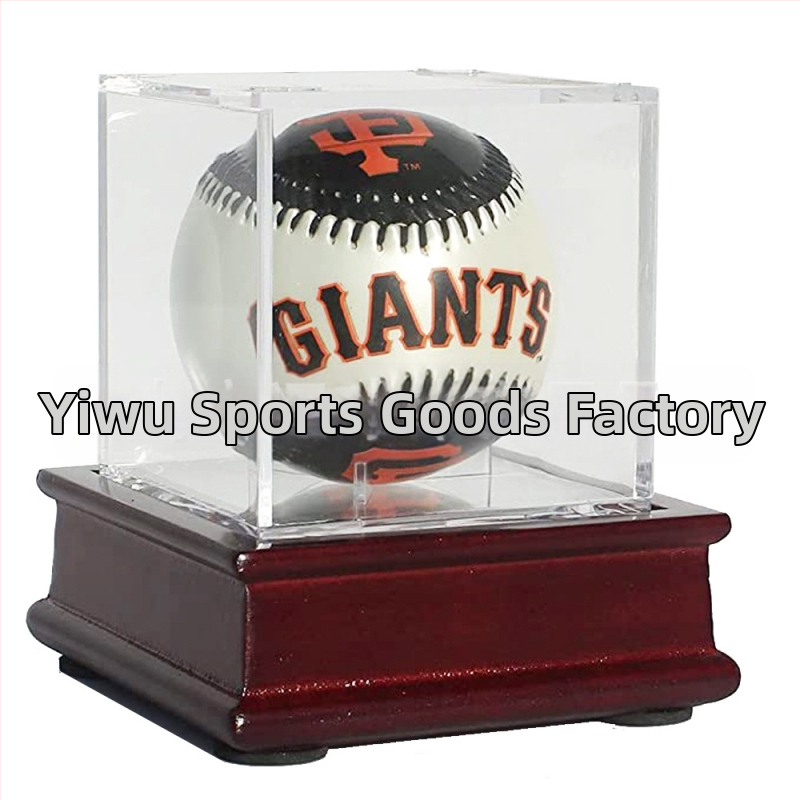 Skaidri akrilinė beisbolo dėžutė, atspari drėgmei ir dulkėms, teniso golfo dėžutė, kolekcinė beisbolo dėžutė