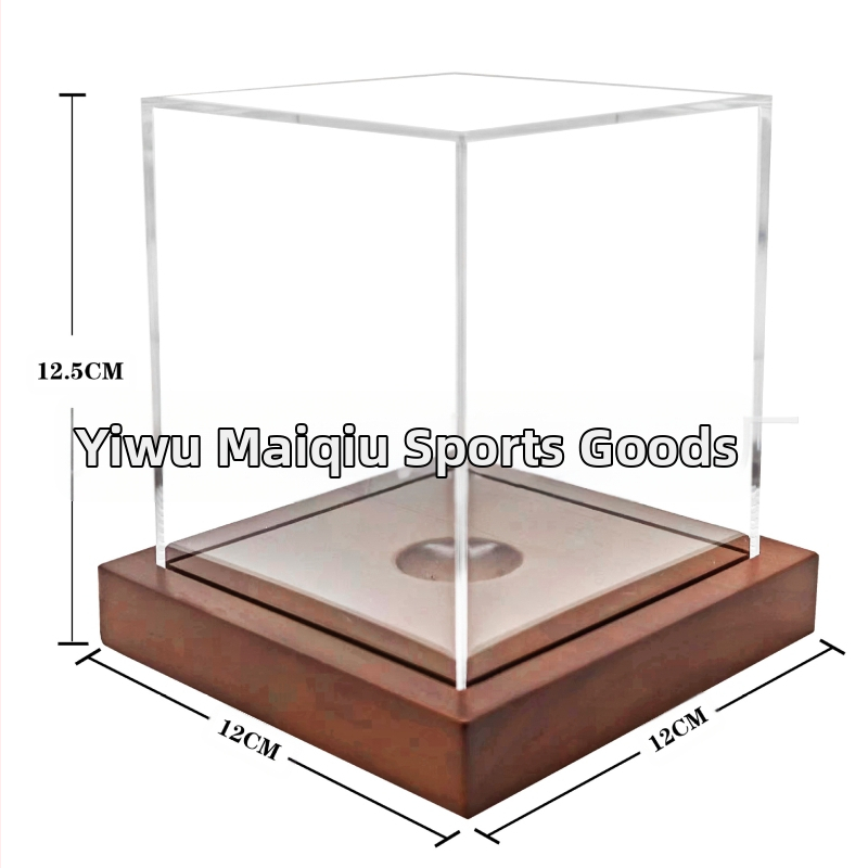 Skaidri akrilinė beisbolo dėžutė, atspari drėgmei ir dulkėms, teniso golfo dėžutė, kolekcinė beisbolo dėžutė