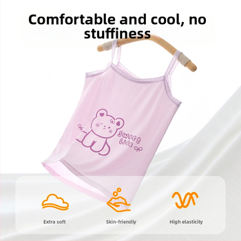 Djevojački prsluk, ljetni tanki dječji donji dio, razvojni modalni top bez rukava, vanjska odjeća za bebe i veliku djecu