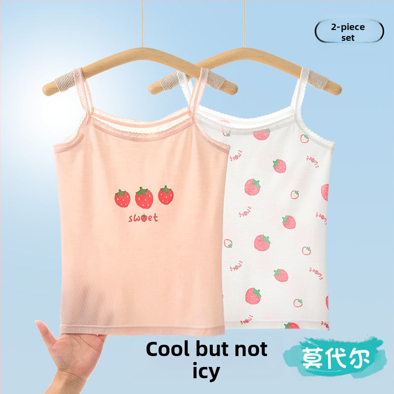 Djevojački prsluk, ljetni tanki dječji donji dio, razvojni modalni top bez rukava, vanjska odjeća za bebe i veliku djecu