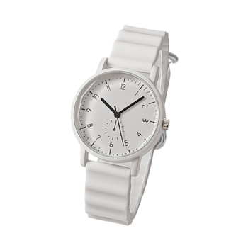 Νέο ψηφιακό ρολόι χαλαζία με στρογγυλό κέλυφος και ζελέ σε ασορτί χρώμα, με δημιουργικό κυματιστό λουράκι σιλικόνης για φοιτητές και αθλητές.