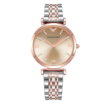 Γυναικείο Ρολόι RSCY Gipsophila για Νέο Μωρό με Υψηλής Χρωματικής Αξίας Ατσάλινο Μπρασελέ, Εξαιρετικά Λεπτό Γυναικείο Ατσάλινο Μπρασελέ, Κομψό Ρολόι Quartz