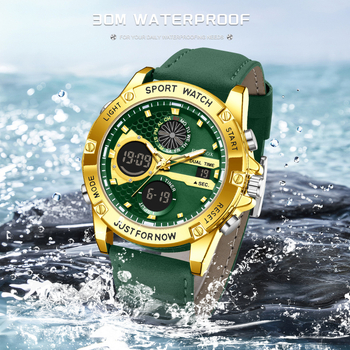 Piiriülene moodne spordikell, multifunktsionaalne kahe ekraaniga elektrooniline käekell, helendav meeste uhke tudengikellade hulgimüük