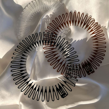 Πείτε αντίο στα ακατάστατα νέα σπασμένα μαλλιά χονδρικής Σταθερά μαλλιά Αόρατη πίσω κεφαλή χτένα μαλλιών Γυναικεία μέτωπο αφέλειες ένθετη χτένα κεφαλής