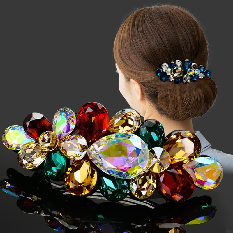 Фиби за коса, аксесоари за коса за възрастни, дамска коса, южнокорейска елегантна щипка за горна част, проста щипка за майка, шапка, декорация с кристали и пролетна фиба за коса
