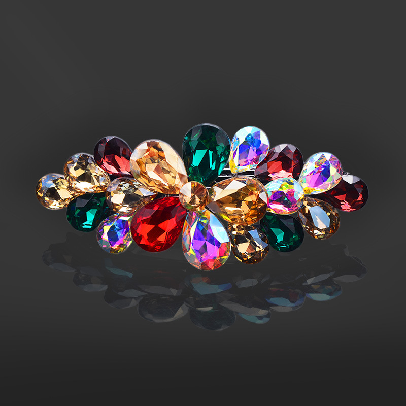 Фиби за коса, аксесоари за коса за възрастни, дамска коса, южнокорейска елегантна щипка за горна част, проста щипка за майка, шапка, декорация с кристали и пролетна фиба за коса