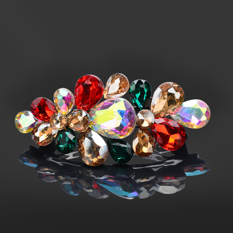 Фиби за коса, аксесоари за коса за възрастни, дамска коса, южнокорейска елегантна щипка за горна част, проста щипка за майка, шапка, декорация с кристали и пролетна фиба за коса