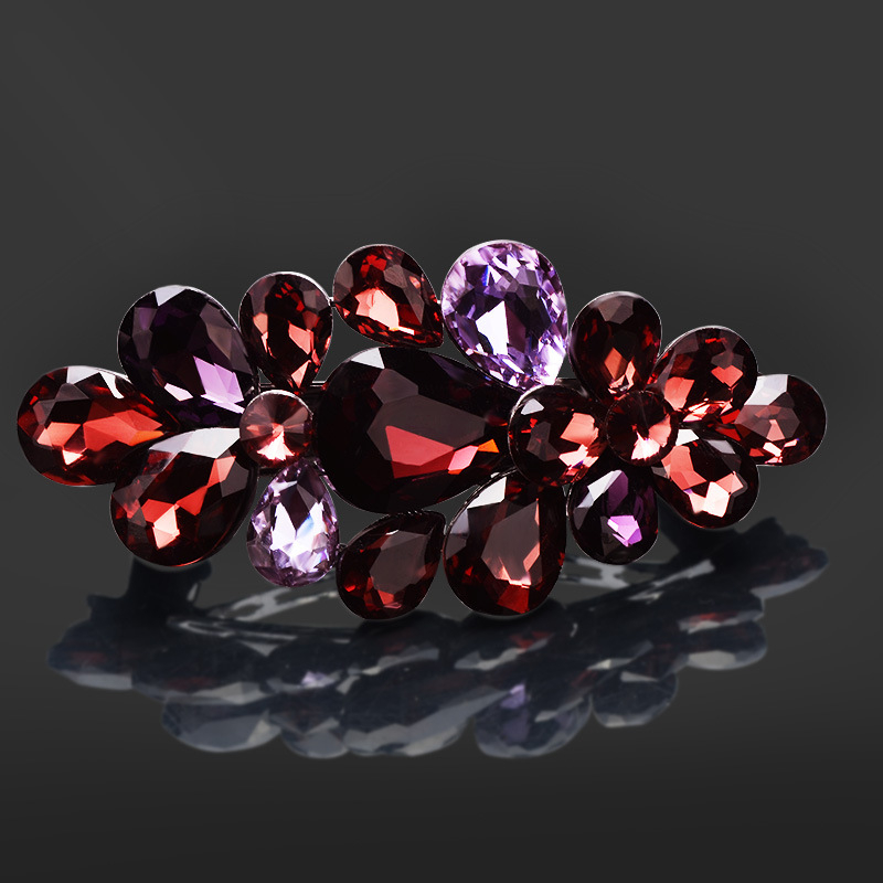 Фиби за коса, аксесоари за коса за възрастни, дамска коса, южнокорейска елегантна щипка за горна част, проста щипка за майка, шапка, декорация с кристали и пролетна фиба за коса