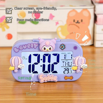 Kuromi Sanrio miniäratuskell õpilastele, uus lastepäeva tüdrukutele, armas ühiselamu eriline äratuskell