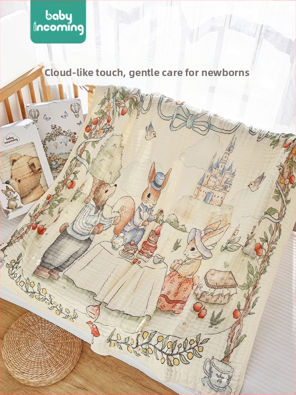 Vastsündinud marli vannirätik, kuuekihiline bambusest puuvillane beebitekk, nelja aastaaja universaalne suur imav beebirätik