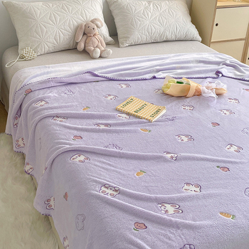 Z1L Naujas debesies pūkuotas antklodė pavasariui ir rudeniui Aukšto bloko antklodė Nap Office Animacinių filmukų antklodė kūdikiui Plona tuščia