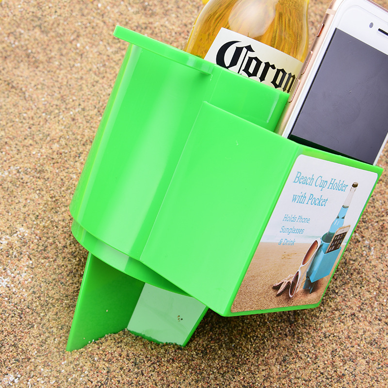 „Amazon“ tarpvalstybinis paplūdimio puodelių laikiklis, plastikinis daugiafunkcis mobiliojo telefono gėrimų laikymo įrankis, lauko pajūrio puodelių laikiklis