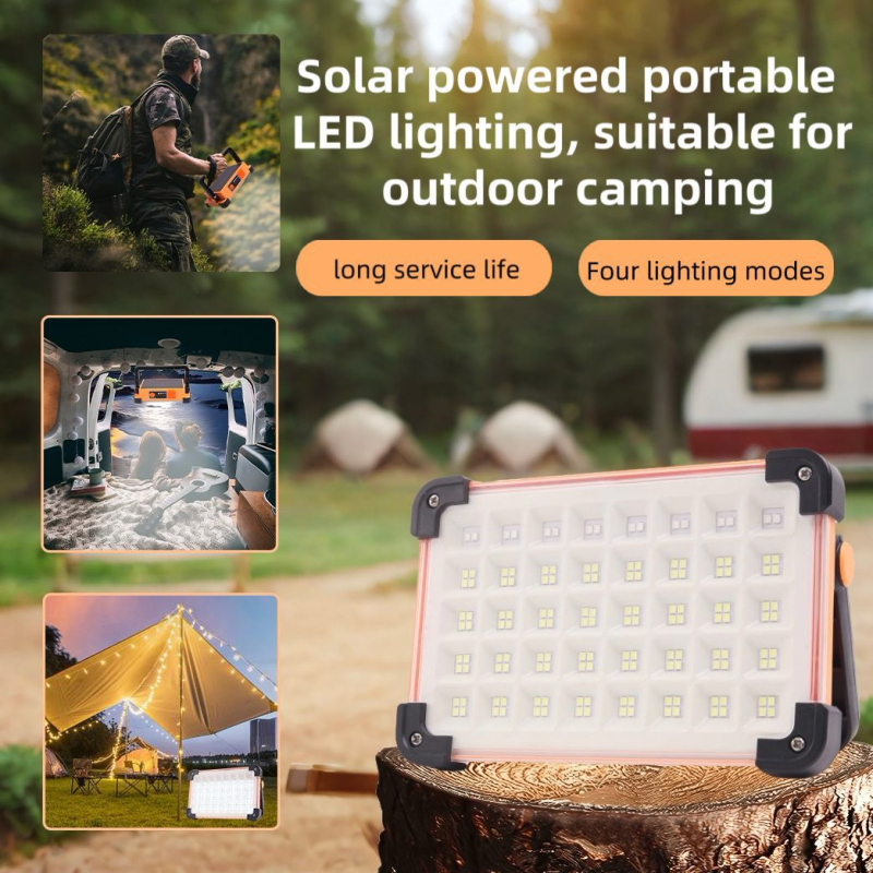 Nešiojama tarpvalstybinė saulės įkraunama lempa, namų lauko sodo lempa, daugiafunkcis avarinis apšvietimas, kempingo naktinio turgaus artefaktas