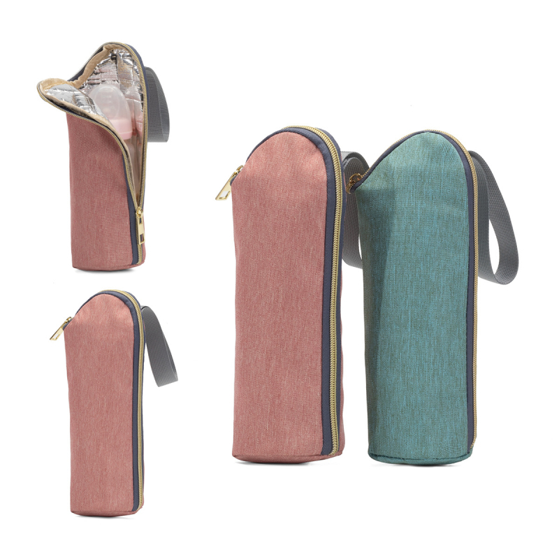 Чанта за бутилка за мама, кука, лесна за излизане, термоизолационна чанта за бутилка, закачена за бебешка кола, термоизолационна чанта за бутилка