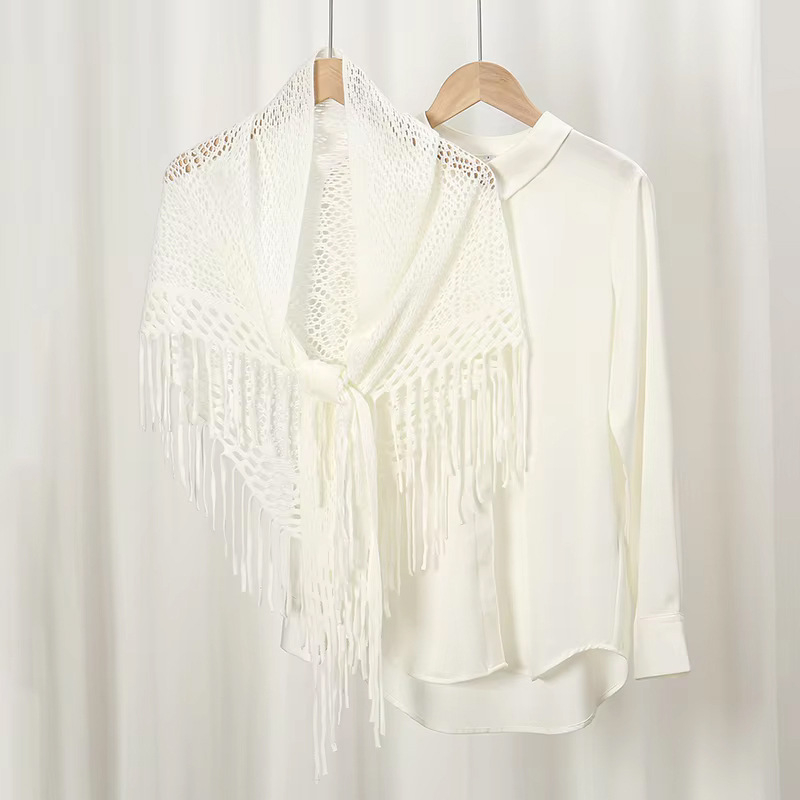 Euroopa ja Ameerika uus kootud tutiga kolmnurkne rätik kevad-suvi sügis õõnes kunstiline laisk stiilis kootud kardigan välisrätik