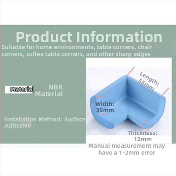 Paksendatud ja laiendatud kokkupõrkevastane riba, lapsekaitse, beebilaua nurk, kokkupõrkevastased seinakleebised, pehme kott, beebilaud X20