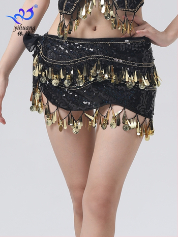 Φουλάρι Γοφών με Πούλιες για Χορό Τζαζ, Χορός της Κοιλιάς, Σλιπ Χορού με Φούντες, Αλυσίδα Μέσης, Φουλάρι Μέσης για Χορό