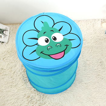 Suur koomiksiga määrdunud riiete pesuvõre hingav kokkupandav lameda kaanega hoiukorv pesukorvi hulgimüük