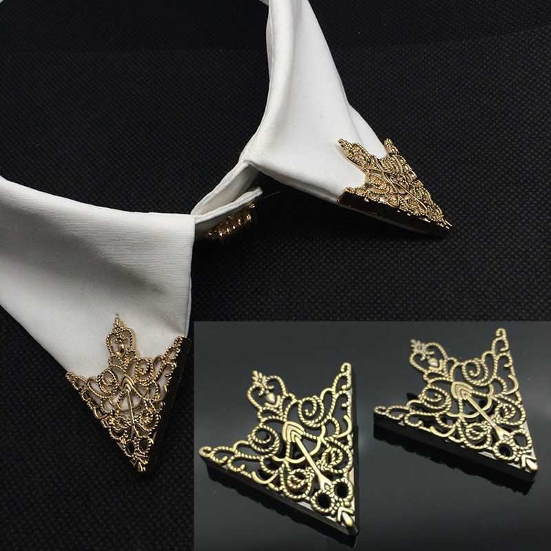Eleganta korejiešu stila retro doba metāla vīriešu un sieviešu apkakles sprādzes krekla apkakles klipsis kleitas apkakles apkakles adatas krekla apkakles sprādze