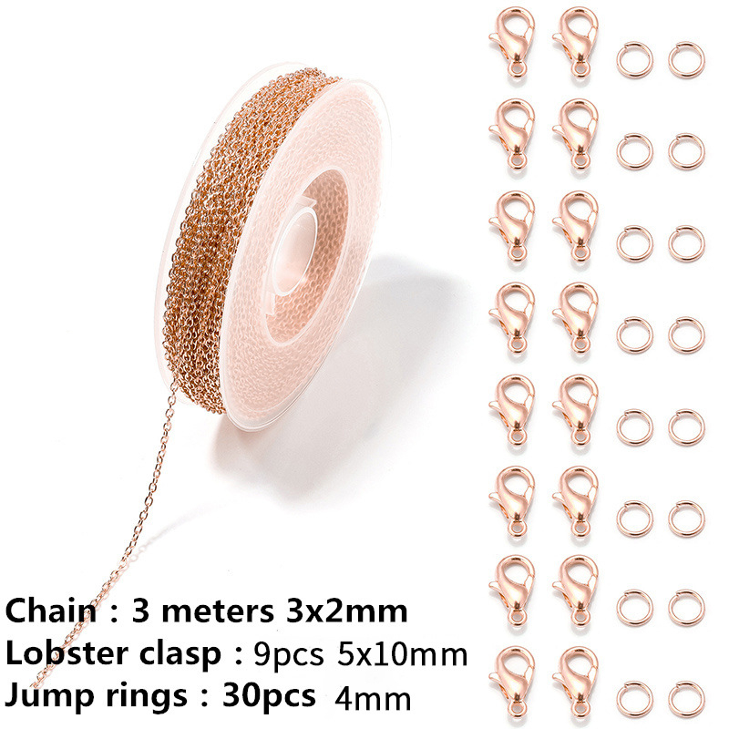 Piiriülene Amazoni lameda pressiga O-ketiga värvi säilitav kattega ristketi isetehtud rangluuketiga käevõru hulgimüük