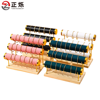 Χονδρική βάση βραχιολιών κοσμημάτων Χρυσή βάση τριών στρώσεων για βραχιόλια ρολογιών Βάση βραχιολιών Μετρητής κοσμημάτων Βραδιά αγοράς κοσμημάτων