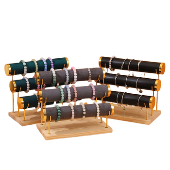 Χονδρική βάση βραχιολιών κοσμημάτων Χρυσή βάση τριών στρώσεων για βραχιόλια ρολογιών Βάση βραχιολιών Μετρητής κοσμημάτων Βραδιά αγοράς κοσμημάτων