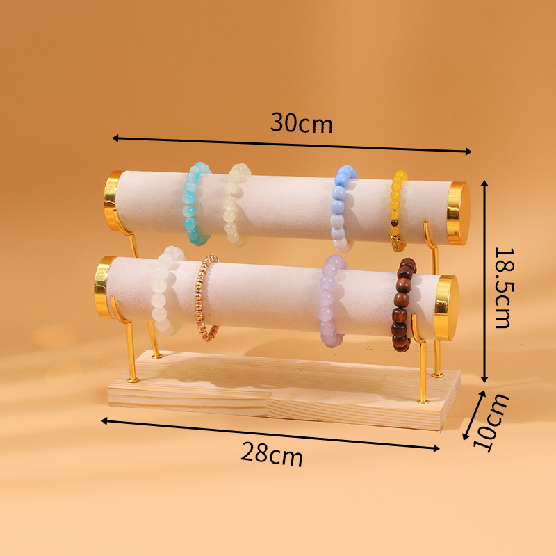 Veleprodaja nakita, stalak za narukvice, zlatni troslojni stalak za satove, stalak za narukvice, pult za nakit, stalak za rekvizite za noćnu tržnicu