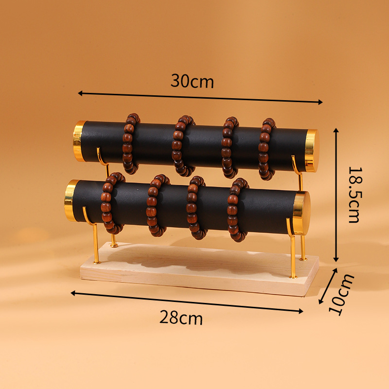 Veleprodaja nakita, stalak za narukvice, zlatni troslojni stalak za satove, stalak za narukvice, pult za nakit, stalak za rekvizite za noćnu tržnicu