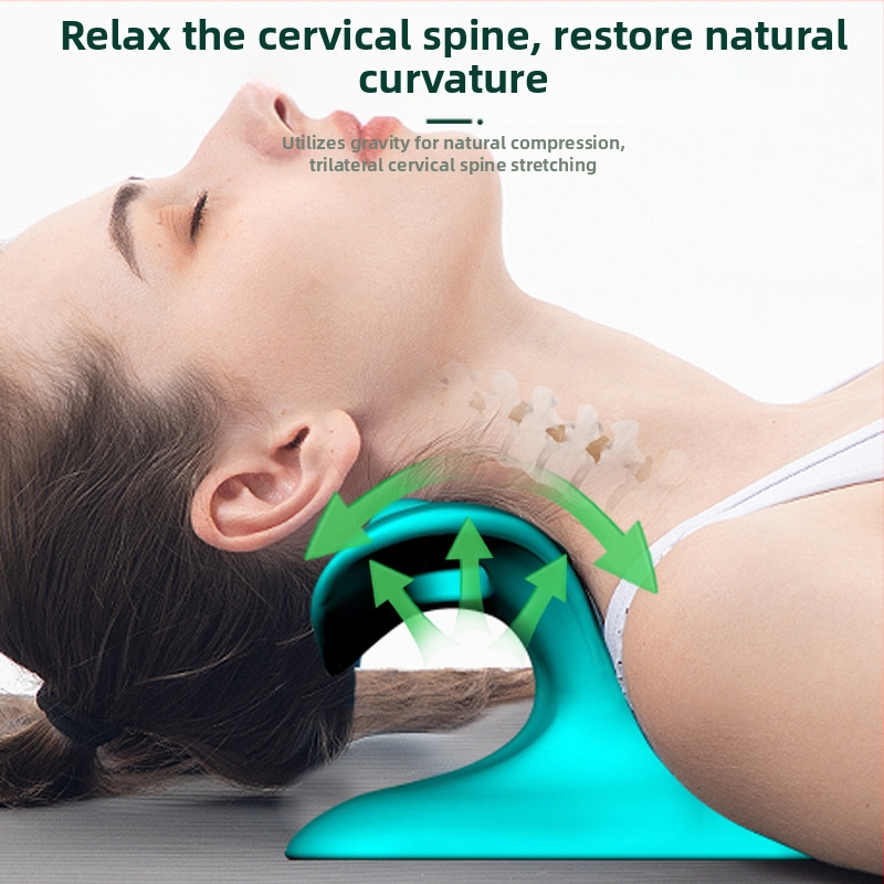 Възглавница за масаж на шийния отдел на гръбначния стълб, възглавница за акупресура, тракционна чанта Fugui, ортопедичен апарат, драга за гръбначния стълб и врата, масажор за глава, рамене и шия