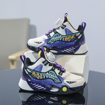 Παπούτσια μπάσκετ για αγόρια 2025, ανθεκτικά στη φθορά, νέο στυλ με περιστρεφόμενη αγκράφα, παιδικά αντιολισθητικά, αναπνεύσιμα, mesh παπούτσια μπάσκετ Campus, ελαφριά, μοντέρνα