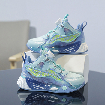 Παπούτσια μπάσκετ για αγόρια 2025, ανθεκτικά στη φθορά, νέο στυλ με περιστρεφόμενη αγκράφα, παιδικά αντιολισθητικά, αναπνεύσιμα, mesh παπούτσια μπάσκετ Campus, ελαφριά, μοντέρνα