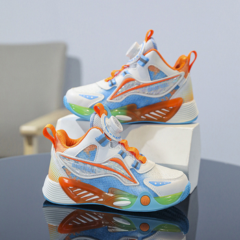 Παπούτσια μπάσκετ για αγόρια 2025, ανθεκτικά στη φθορά, νέο στυλ με περιστρεφόμενη αγκράφα, παιδικά αντιολισθητικά, αναπνεύσιμα, mesh παπούτσια μπάσκετ Campus, ελαφριά, μοντέρνα