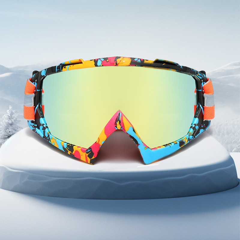 Nauji, tarpvalstybiniai, tikrais filmais patobulinti slidinėjimo akiniai su apsauga nuo rasojimo, alpinizmo veidrodinė dėžutė, lauko sportiniai jojimo akiniai 3056