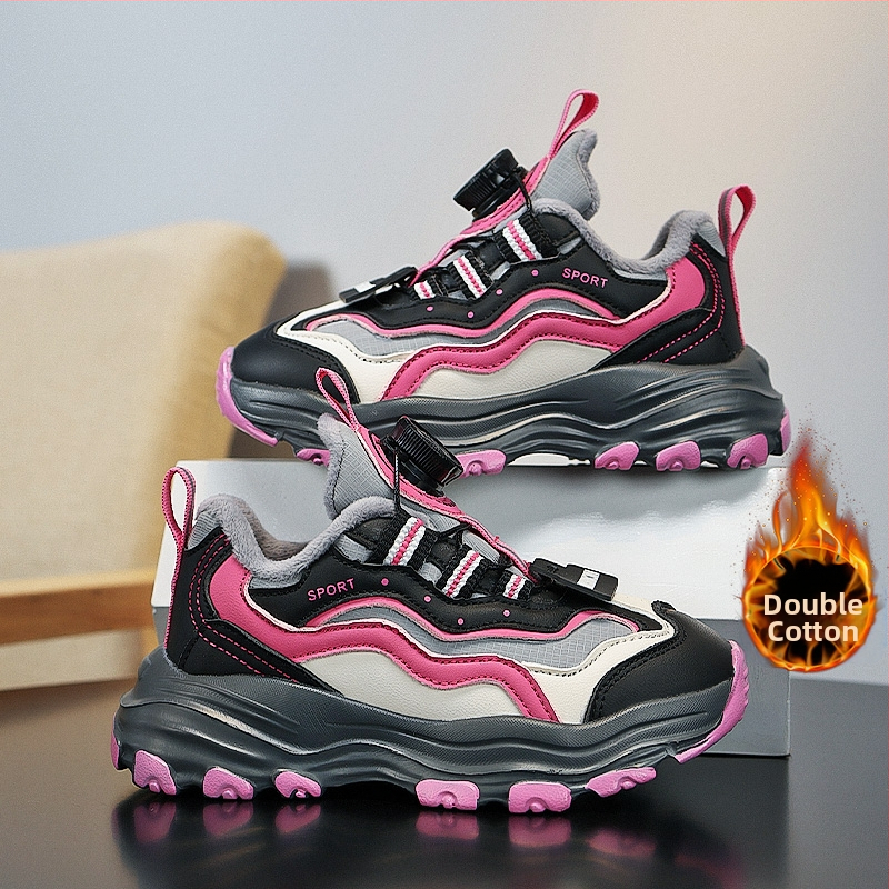 Pantofi sport pentru copii cu denumire comună, pantofi pentru fete, toamnă și iarnă, cu căptușeală din fleece, pantofi pentru copii, pantofi sport pentru tați pentru copii mari
