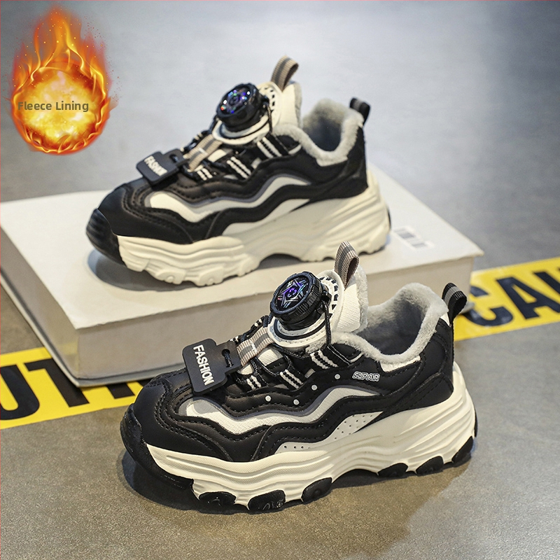 Pantofi sport pentru copii cu denumire comună, pantofi pentru fete, toamnă și iarnă, cu căptușeală din fleece, pantofi pentru copii, pantofi sport pentru tați pentru copii mari