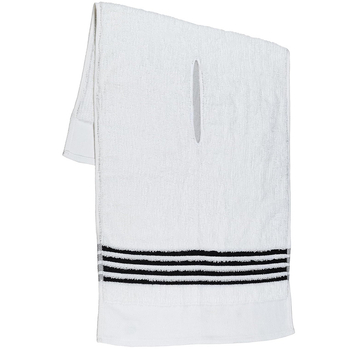 Golfo rankšluostis su perforuota anga, minkštas ir sugeriantis rankšluostis valymui, tarpvalstybinis, populiarus siuvinėtas logotipas, paruoštas pristatymui.