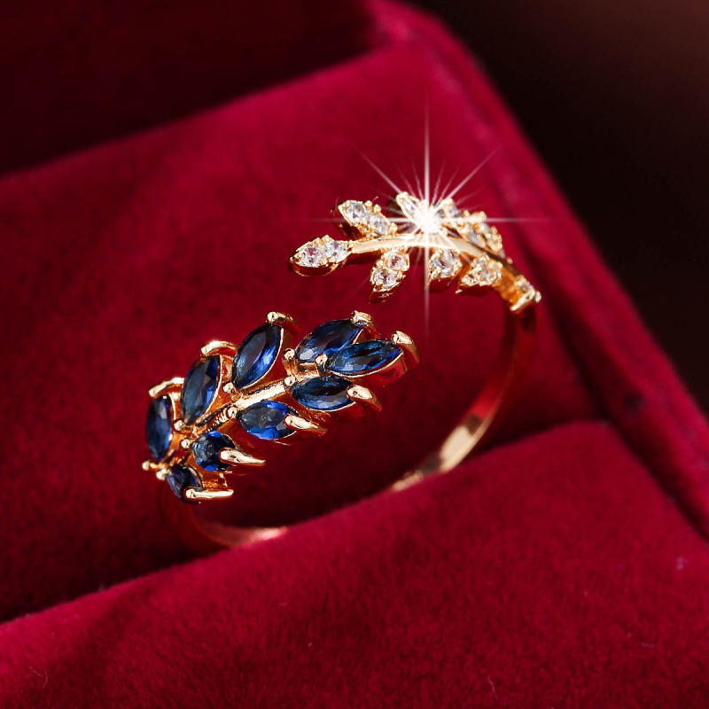 Vânzare fierbinte, modă simplă, creativă, cu frunză de grâu, design rafinat, lumină, lux zilnic, versatil, casual, inel deschis