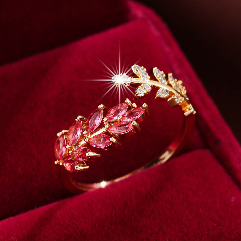 Vânzare fierbinte, modă simplă, creativă, cu frunză de grâu, design rafinat, lumină, lux zilnic, versatil, casual, inel deschis