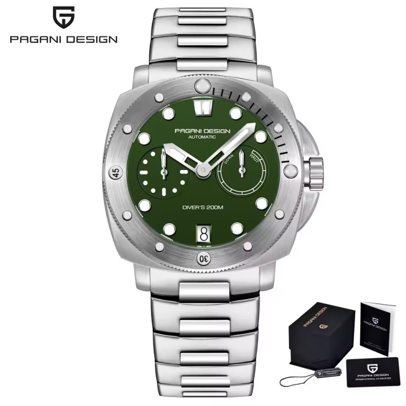 PAGANI DESIGN meeste automaatne mehaaniline veekindel helendav äriklassi meeste käekell 1767