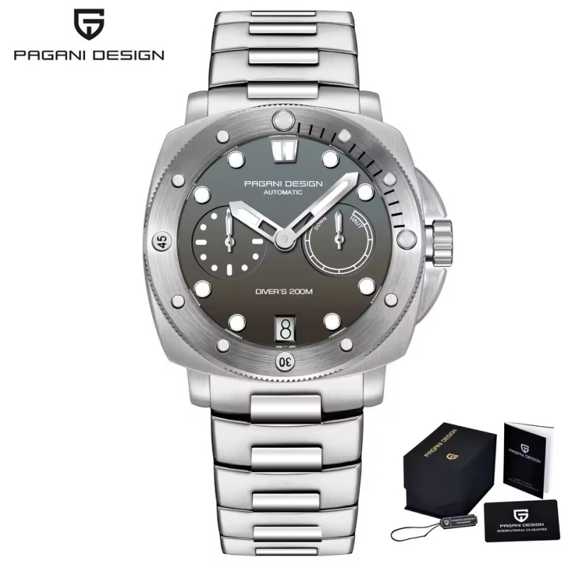 PAGANI DESIGN meeste automaatne mehaaniline veekindel helendav äriklassi meeste käekell 1767