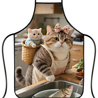 Új ujjatlan népszerű vízálló kötény 3D nyomtatott lerakódásgátló vízálló kötény munkaruhák export nagykereskedelem