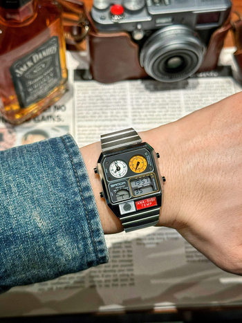 Ρετρό τετράγωνο πολυλειτουργικό ουδέτερο ρολόι υπαίθριων σπορ χαλύβδινη ζώνη αδιάβροχη μέτρηση θερμοκρασίας χρονογράφου χρονόμετρο ξυπνητήρι ηλεκτρονικό ρολόι