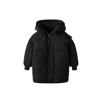 Χειμερινό παιδικό παλτό με επένδυση από πούπουλο για αγόρια και κορίτσια Κορεάτικο στυλ μεσαίου μήκους βαμβακερό μπουφάν για παιδιά, χειμωνιάτικα ρούχα, παχύ, ζεστό, μεσαίας παλίρροιας